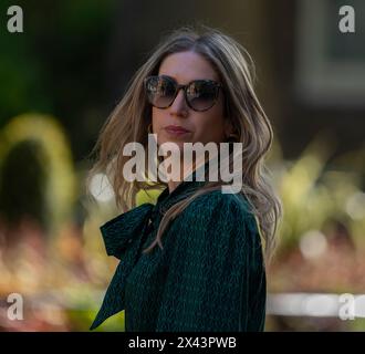 Downing Street, London, UK. 30th Apr, 2024. Laura Trott MP, Chief Secretary to the Treasury in Downing Street for weekly cabinet meeting. Credit: Malcolm Park/Alamy Live News Stock Photo