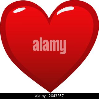 Red heart. Design icon heart symbol love. Vector illustration Stock Vector