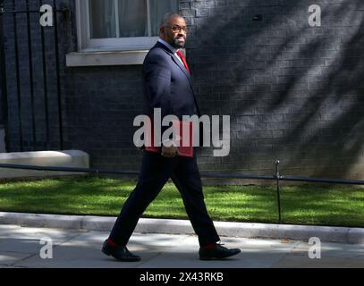 London, UK. 30th Apr, 2024. Home Secretary, James Cleverly, at the Cabinet meeting. Credit: Mark Thomas/Alamy Live News Stock Photo