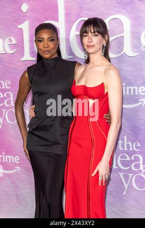 April 29, 2024, New York, New York, Estados Unidos: (NEW) Prime Video's &quot;The Idea Of You&quot; New York Premiere. April 29, 2024, New York, New York, USA: (L-R) Gabrielle Union and Anne Hathaway attends the Prime Video's &quot;The Idea Of You&quot; New York premiere at Jazz at Lincoln Center on April 29, 2024 in New York City. (Credit Image: © Ron Adar/TheNEWS2 via ZUMA Press Wire) EDITORIAL USAGE ONLY! Not for Commercial USAGE! Stock Photo