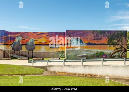 Street Art by DRAPL, Ningi, Queensland, Australia Stock Photo