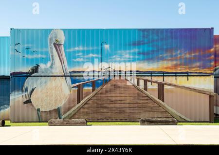 Street Art by DRAPL, Ningi, Queensland, Australia Stock Photo