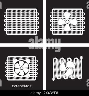 Evaporator icon vector illustration simple design Stock Vector