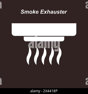 Kitchen smoke exhauster icon vector illustration symbol design Stock Vector
