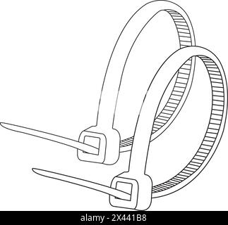 Cable ties icon vector illustration symbol design Stock Vector