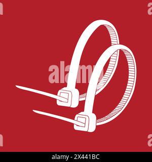 Cable ties icon vector illustration symbol design Stock Vector
