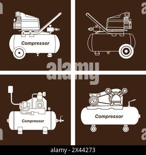 Compressor icon vector illustration symbol design Stock Vector