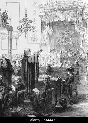 The trial of Queen Caroline 1820. Illustration from Cassell's History of England, Vol VII. New Edition published Circa 1873-5. Stock Photo