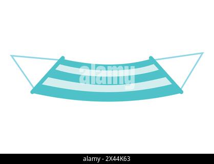 Blue White Striped Hammock Icon Stock Vector