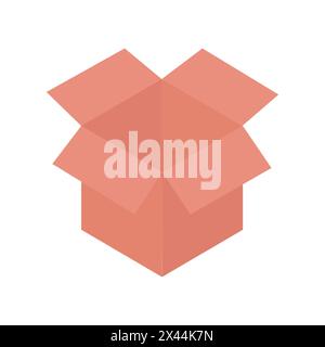 Opened Carton Box Icon Stock Vector