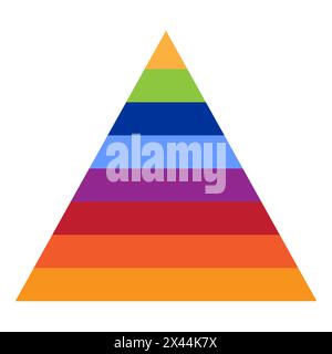 Colorful Infographic Pyramid Hierarchy Stock Vector