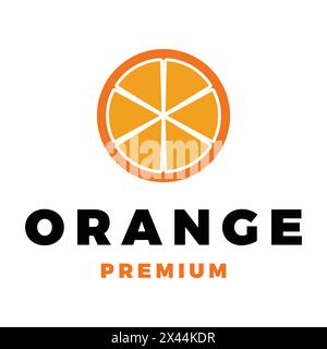 Orange Fruit Icon Vector Logo Template Illustration Design Stock Vector