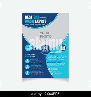 Car Wash flyer Stock Vector