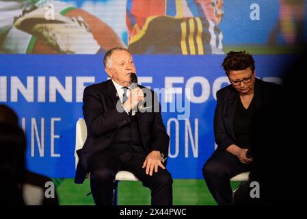 Paris, France. 29th Apr, 2024. Jean Michel Aulas during the 2024 D1 Arkema trophies ceremony on April 29, 2024 at Pavillon Dauphine in Paris, France - Photo Antoine Massinon/A2M Sport Consulting/DPPI Credit: DPPI Media/Alamy Live News Stock Photo