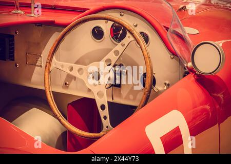 Classic Italian red racing car of the early twentieth century Stock Photo