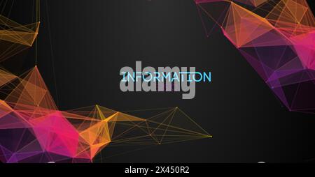 Information technology background. Big data information cloud technology. Future network futuristic background. Stock Vector