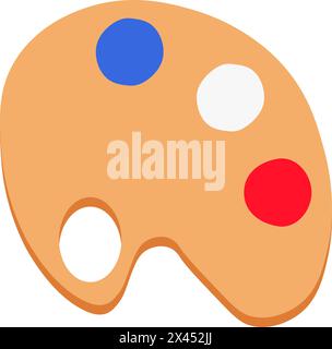 Palette - art symbol, flat style isolated on white background. Vector ...