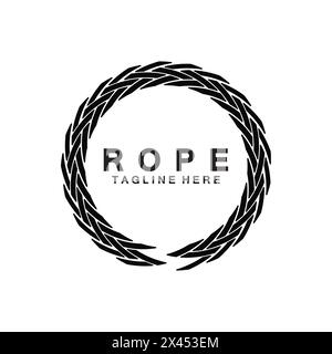 Round circle rope icon symbol Vector isolated on white background. Stock Vector