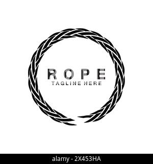 Round circle rope icon symbol Vector isolated on white background. Stock Vector