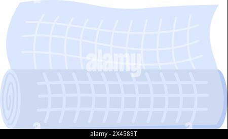 Roll of perforated paper icon. Sanitary paper towel, medical stroked cartoon element for modern and retro design. Simple color vector pictogram isolat Stock Vector