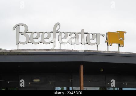 Uxbridge, UK. 27th April, 2024. A Beefeater restaurant in Uxbridge in the London Borough of Hillingdon. Credit: Maureen McLean/Alamy Stock Photo