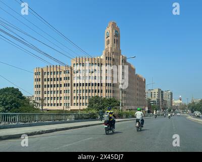 EFU Insurance Building named Qamar House , next to KPT (Karachi Port Trust) head office. Stock Photo