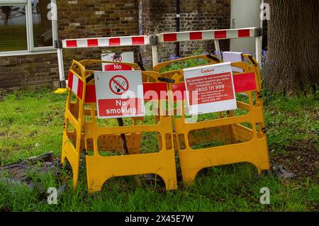 Uxbridge, UK. 27th April, 2024. Cadent gas works in Uxbridge in the London Borough of Hillingdon. Credit: Maureen McLean/Alamy Stock Photo