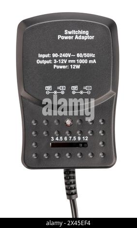 switching power adaptor path isolated on white Stock Photo