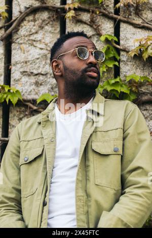 attractive and stylish black young man portrait Stock Photo