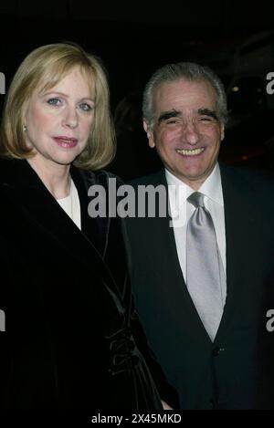 Martin Scorsese and wife Helen Morris attend the premiere of 'Gangs of New York' at the Ziegfeld Theatre in New York City on December 9, 2002.  Photo Credit: Henry McGee/MediaPunch Stock Photo