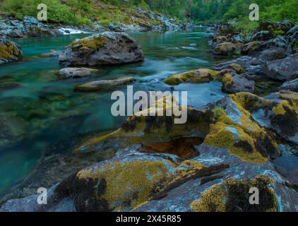 South Fork, Smith River, Smith River National Recreation Area, Six Rivers National Forest, Del Norte County, California Stock Photo