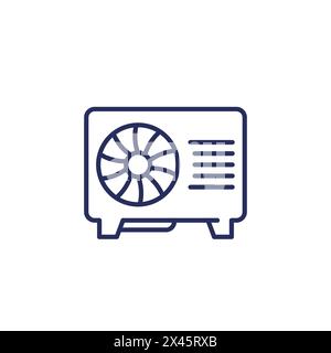 heat pump line icon, vector Stock Vector