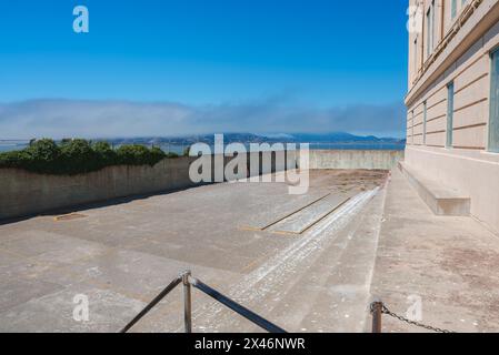 Alcatraz Prison Exterior Pathway, San Francisco, USA Stock Photo