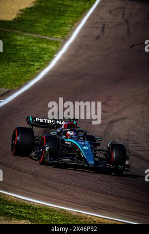 Mercedes driver Kimi Antonelli of Italy answers questions during a ...