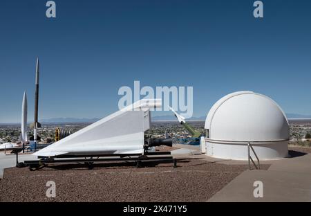Collection of rockets and radars at the Museum of Space History in ...