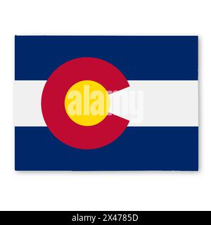 Colorado State Flag Map Illustration Stock Photo