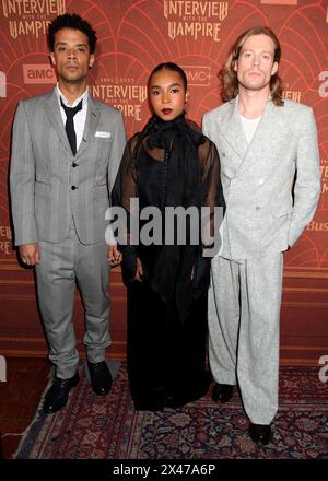 New York City, USA. 30th Apr, 2024. Jacob Anderson, Delainey Hayles and Sam Reid attending 'Anne Rice's Interview with the Vampire' Season Two Premiere held at The McKittrick Hotel on April 30, 2024 in New York City, NY © Steven Bergman/AFF-USA.COM Credit: AFF/Alamy Live News Stock Photo