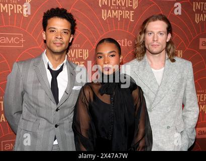 New York City, USA. 30th Apr, 2024. Jacob Anderson, Delainey Hayles and Sam Reid attending 'Anne Rice's Interview with the Vampire' Season Two Premiere held at The McKittrick Hotel on April 30, 2024 in New York City, NY © Steven Bergman/AFF-USA.COM Credit: AFF/Alamy Live News Stock Photo