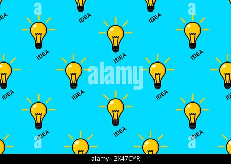 Seamless pattern of glowing lamps. Vector illustration. Stock Vector