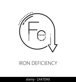 Hematology line icon. Anemia symptom, physical disease vector outline ...