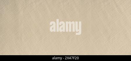 Brown beige natural cotton linen textile texture background banner panorama . Natural light brown fabric cotton texture background. Stock Photo