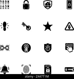 Safety icon - Expand to any size - Change to any colour. Perfect Flat Vector Contains such Icons as alarm, sensor, smoke, detector, fire, siren, lock, Stock Vector