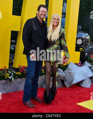 Los Angeles, United States. 30th Apr, 2024. Blake Shelton (L) and Gwen Stefani attend the premiere of the dramatic comedy motion picture 'The Fall Guy' at the Dolby Theatre in Los Angeles on Tuesday, April 30th, 2024. Storyline: A down-and-out stuntman must find the missing star of his ex-girlfriend's blockbuster film. Photo by Jim Ruymen/UPI Credit: UPI/Alamy Live News Stock Photo
