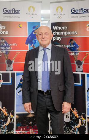 Bertrand Chammas, CEO of Gerflor in Tarare. The company will supply 33,000 m2 of sports flooring for the Paris 2024 Olympic Games. Stock Photo