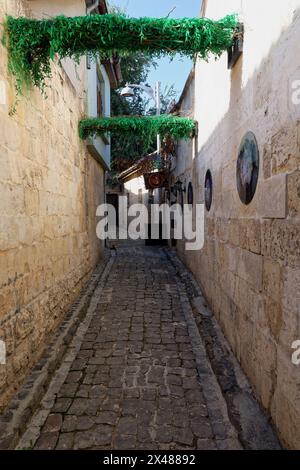 Narrow street in the old city, Gaziantep, Turkey Stock Photo