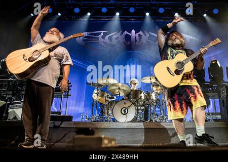 Tenacious D playing live in Oslo on 30 April 2024 on the Spicy Meatballs Tour Stock Photo