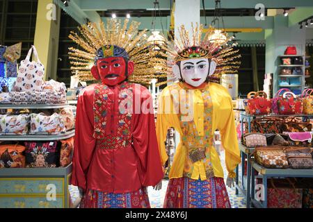 Ondel-ondel. Ondel-ondel is a large puppet figure in the Betawi folk performance in Jakarta, Indonesia. Stock Photo