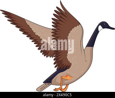 Cute bird flying Stock Vector