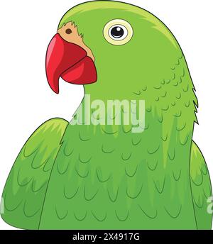Cute little parrot looking sweetly on the side Stock Vector