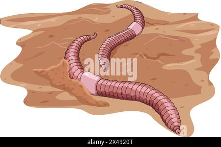 Leeches walking on sand Stock Vector